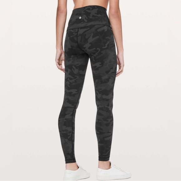 NWT! Lululemon Athletica Black Camouflage Leggings - Picture 2 of 5